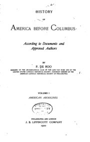 Download History of America Before Columbus, Volume I: American Aborigines - Peter De Roo | ePub