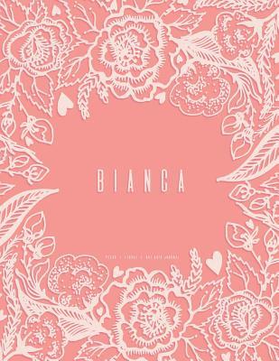 Read Online Bianca - Peach Floral Dot Grid Journal: Dotted Notebook 8.5 X 11 -  file in ePub