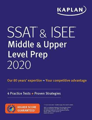 Read SSAT ISEE Middle Upper Level Prep 2020: 4 Practice Tests   Proven Strategies - Kaplan Test Prep file in PDF