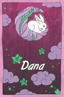 Download Dana: personalized notebook sleeping bunny on the moon with stars softcover 120 pages blank useful as notebook, dream diary, scrapbook, journal or gift idea - Jenny Illus file in PDF