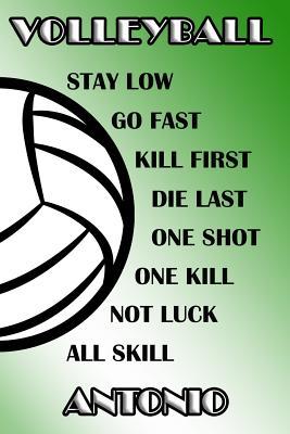 Download Volleyball Stay Low Go Fast Kill First Die Last One Shot One Kill Not Luck All Skill Antonio: College Ruled - Composition Book - Green and White School Colors -  | ePub