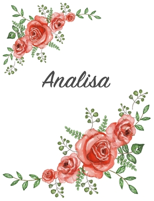 Read Online Analisa: Personalized Composition Notebook - Vintage Floral Pattern (Red Rose Blooms). College Ruled (Lined) Journal for School Notes, Diary, Journaling. Flowers Watercolor Art with Your Name -  | ePub