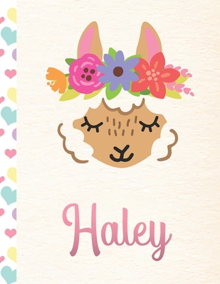 Read Haley: Personalized Llama Journal For Girls - 8.5x11 110 Pages Notebook/Diary With Pink Name - Llama Journals file in PDF